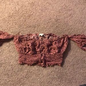 Women’s off the shoulder crop top